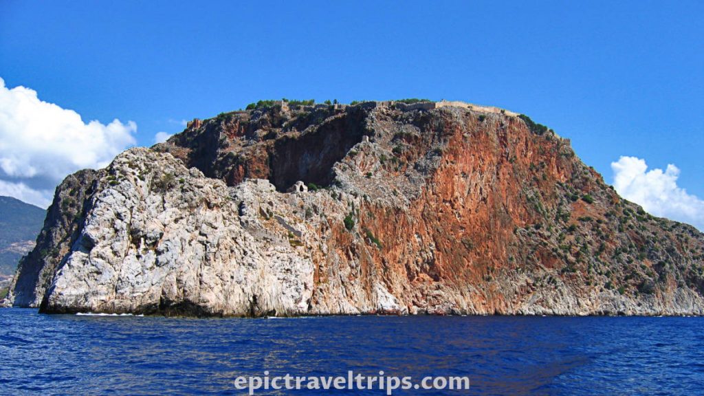 South side of Alanya castle from the sea