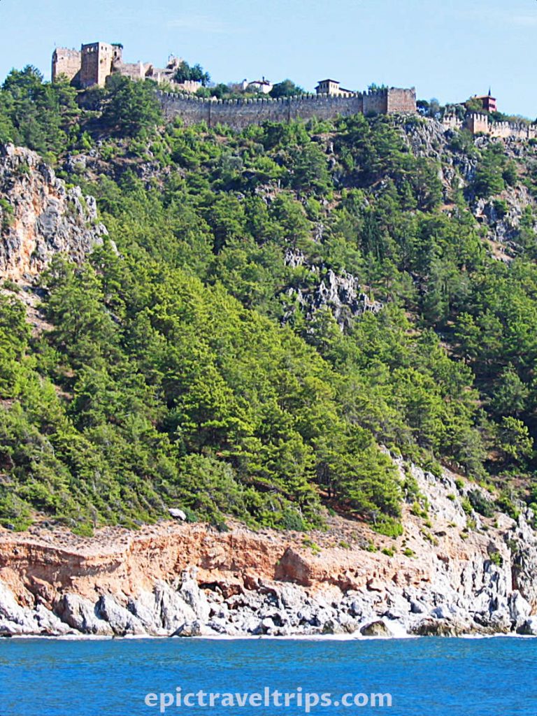 Alanya Castle from west side sea view