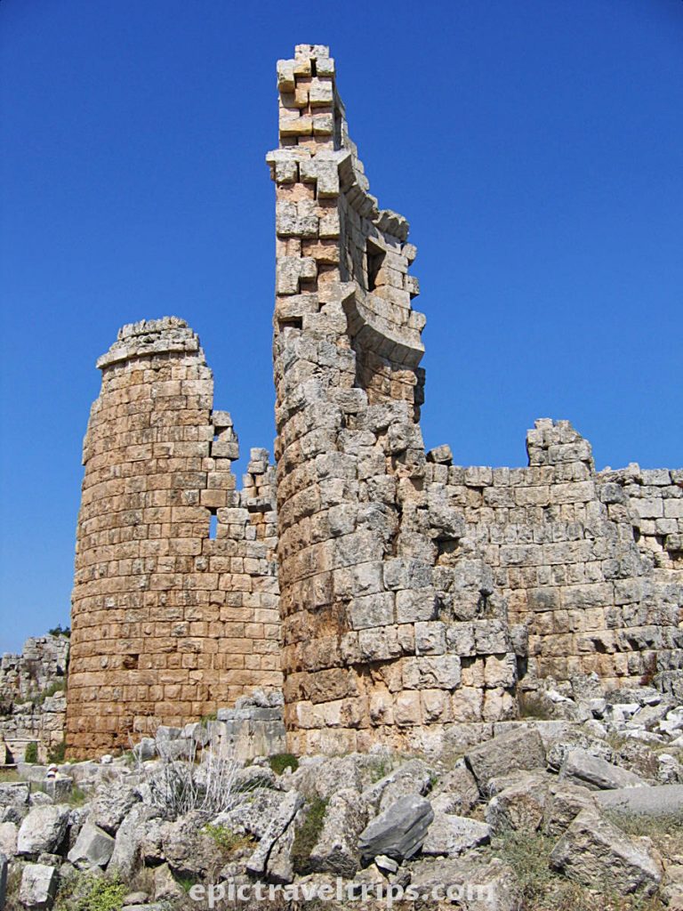 Perge Hellenistic city gate wall