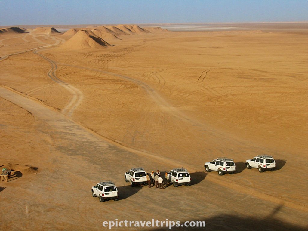 Sahar desert in Tunisia near Camel Neck rock. Part of our Adventurous Three Days Epic Sahara Tour In Amazing Tunisia With Hidden Gems.