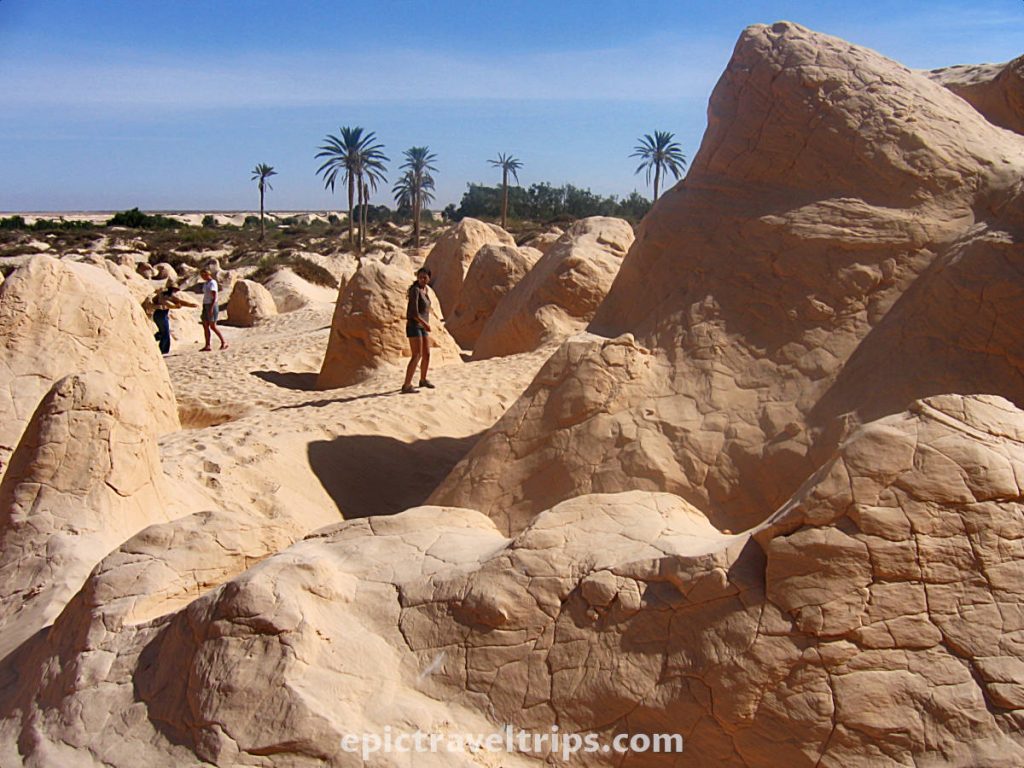 Dunes cemetery at Chott el Djerid in Tunisia. Stoned dunes. Part of our Adventurous Three Days Epic Sahara Tour In Amazing Tunisia With Hidden Gems