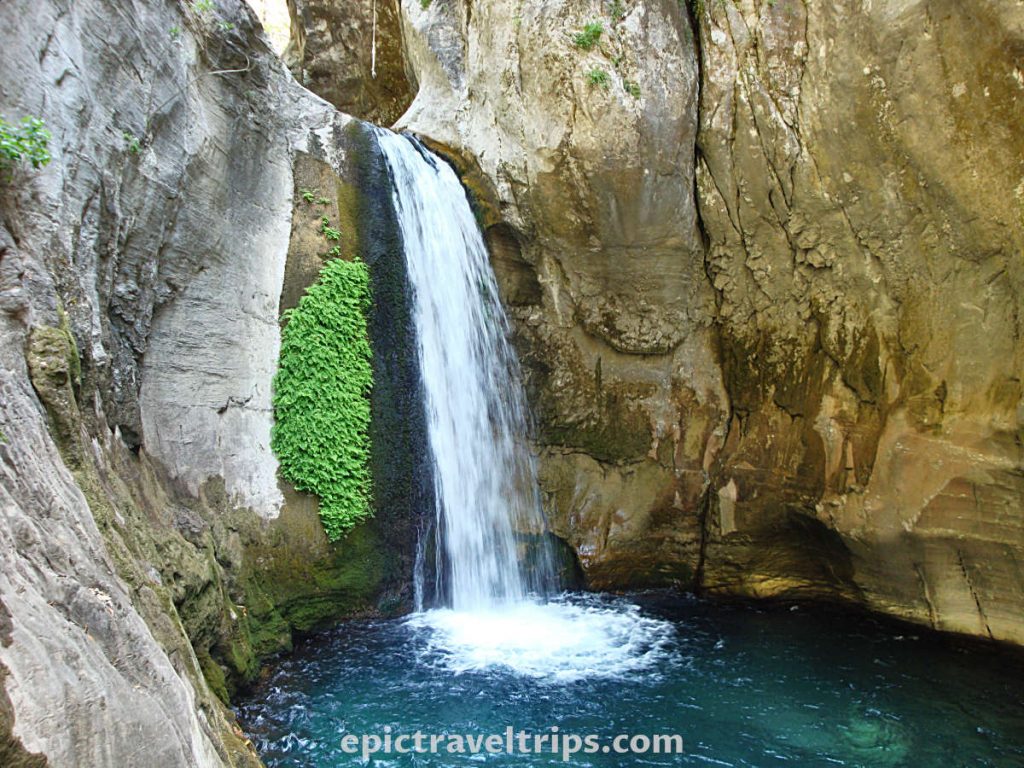 Sapadere Canyon Waterfall in Turkey