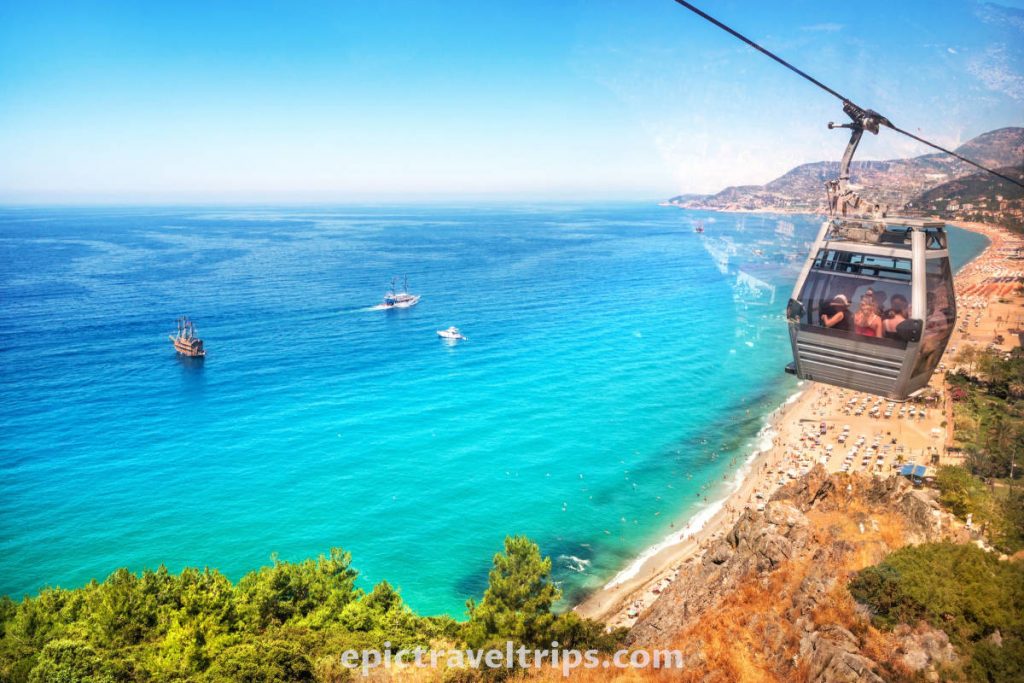 Alanya Cable Car in Turkey.