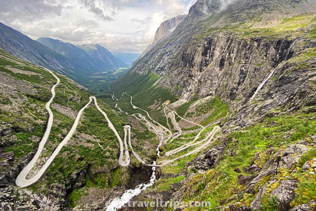 Trollstigen mountain road (serpentine) in Norway