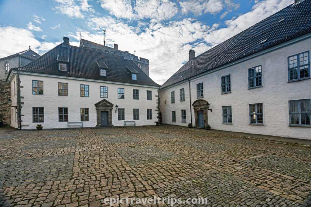 The Captain's and Commandant's residence inside Bergenhus at Bergen in Norway.