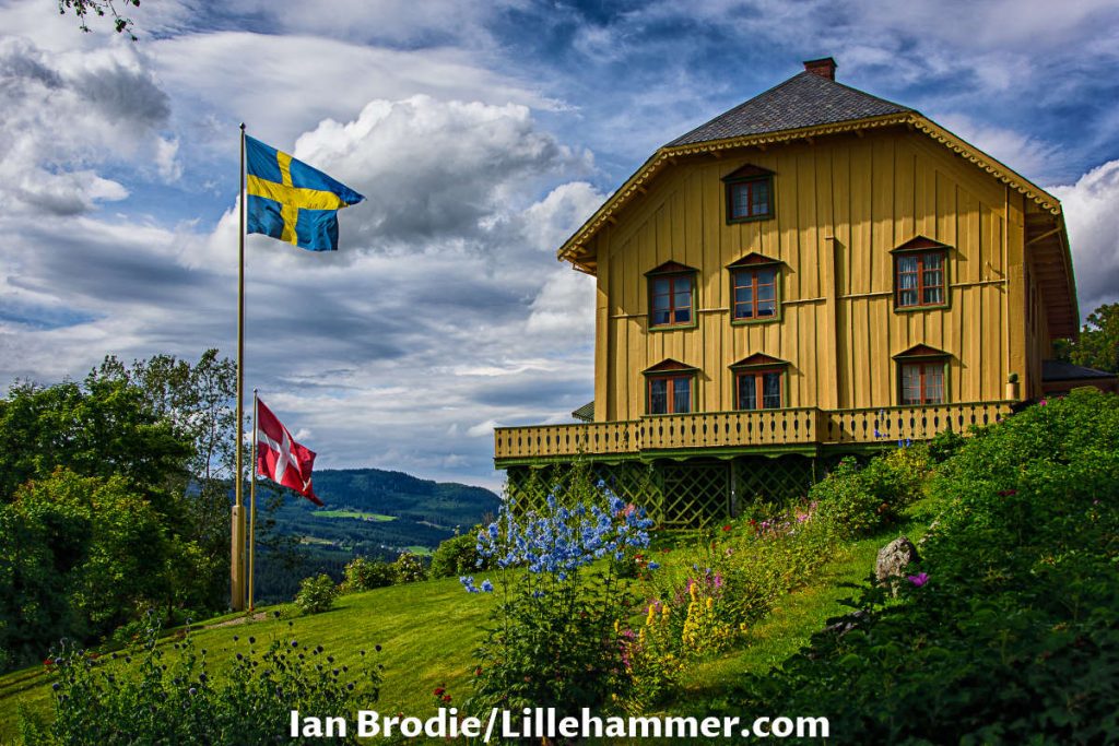 Aulestad village and the yellow house of Bjørnstjerne Bjørnson, Nobel laureate for literature in Norway.