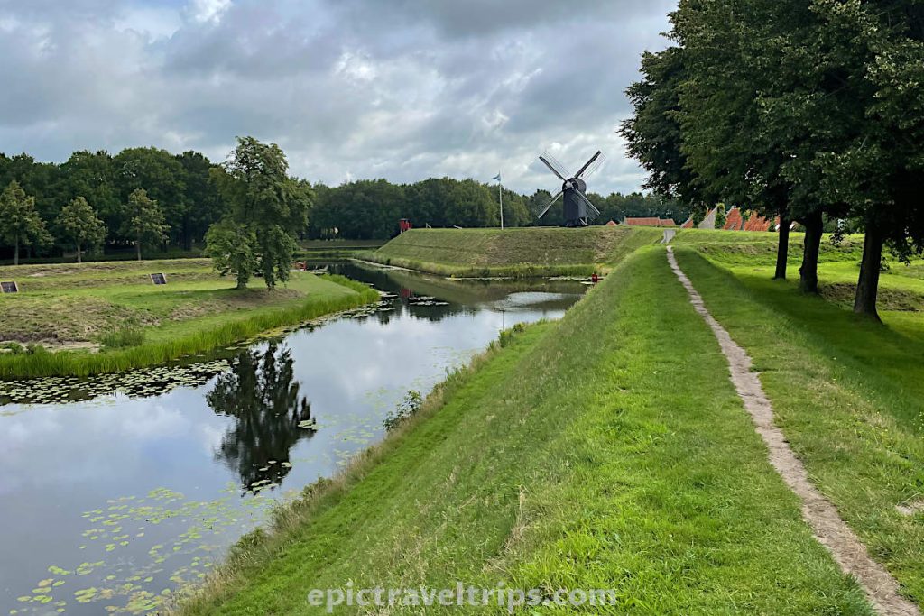 Rampart at Fort Bourtange in The Netherlands